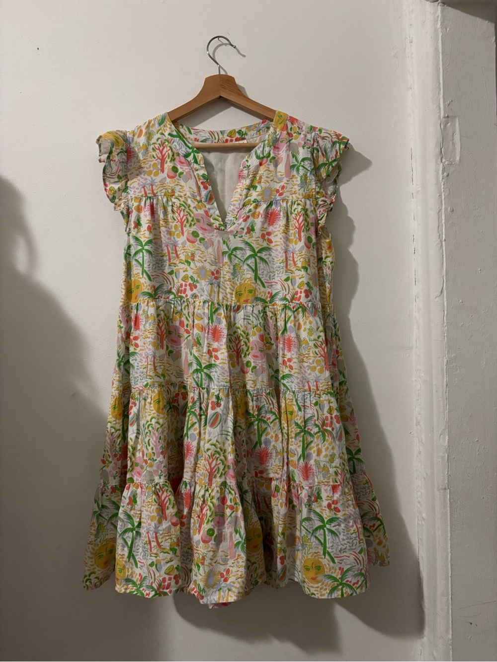 Roller Rabbit Pippa Dress Linen Bari White size Small